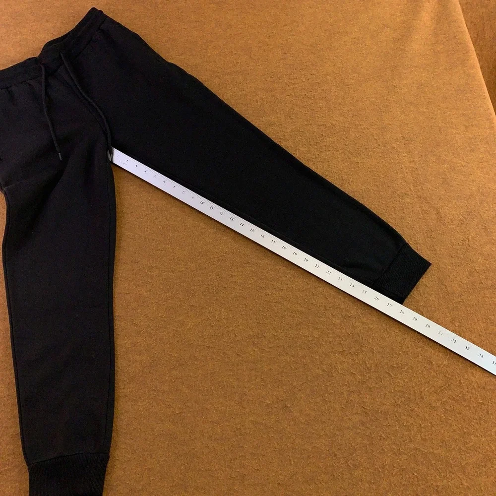 Blue Ice Mens Small Black Fleece Tapered Jogger Sweatpants NWT